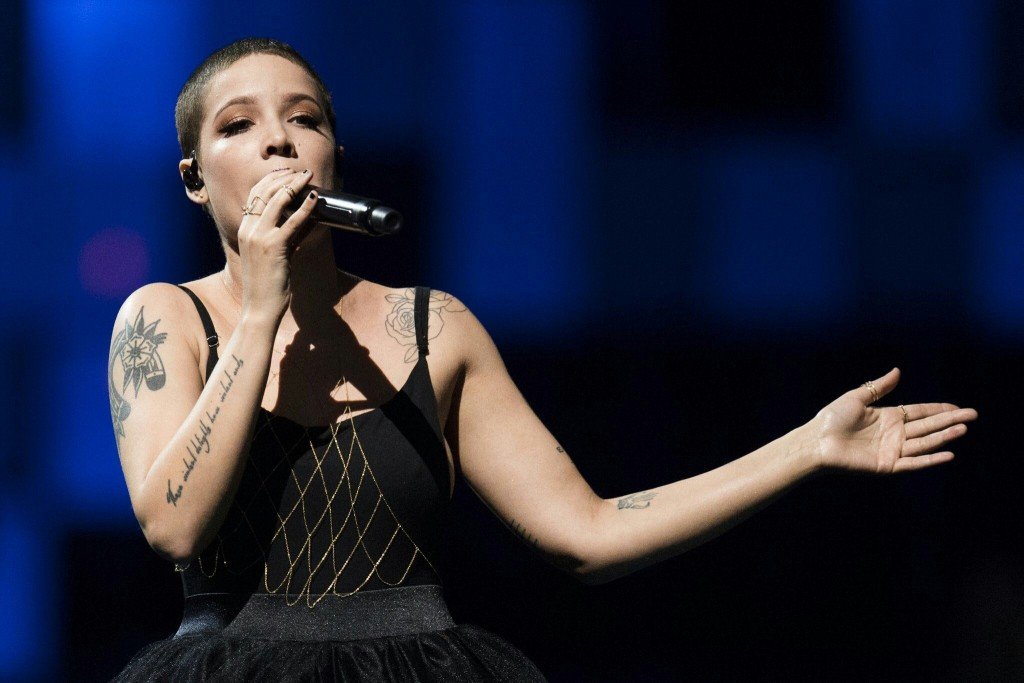 Halsey Sideboob & Pokies 1